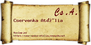 Cservenka Atália névjegykártya